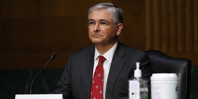 WASHINGTON, DC - NOVEMBER 18: Assistant U.S. Attorney for the Eastern District of Tennessee Charles Atchley Jr. testifies during his confirmation hearing before the Senate Judiciary Committee in the Dirksen Senate Office Building on Capitol Hill November 18, 2020 in Washington, DC.