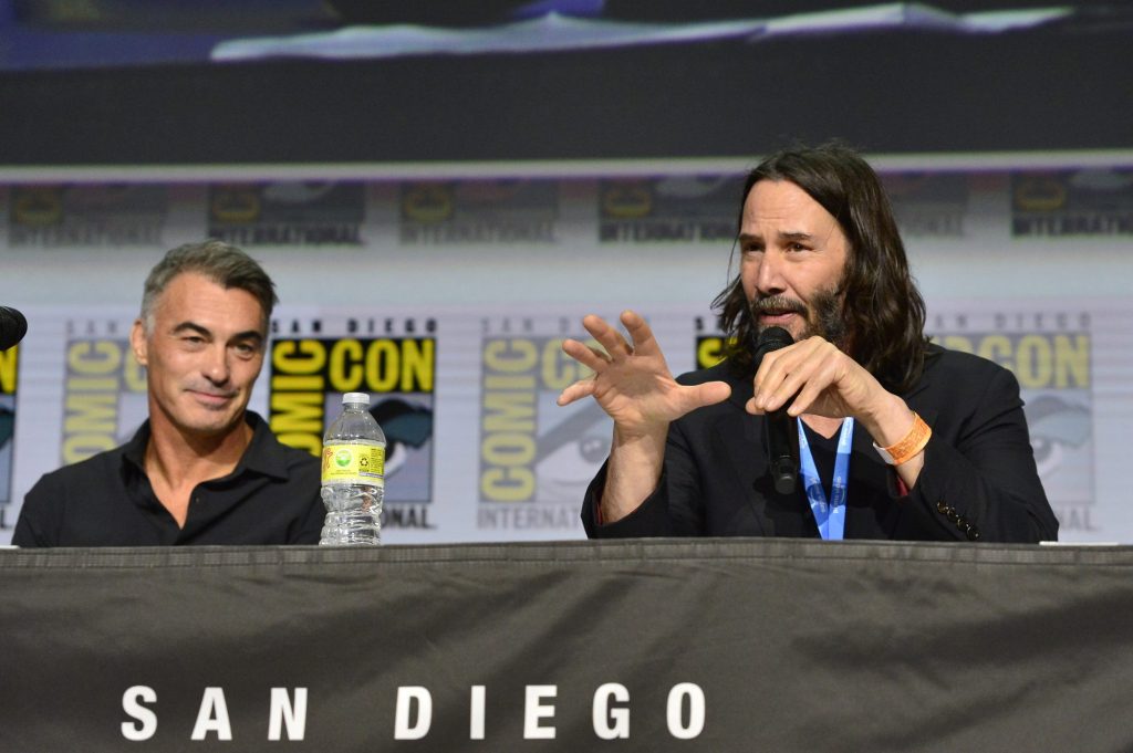 Reeves joined director Chad Stahelski's panel at Comic-Con.