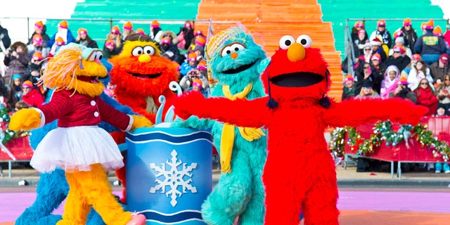 Sesame Place characters perform at the 94th Annual Thanksgiving Day Parade on Nov. 28, 2013, in Philadelphia.  