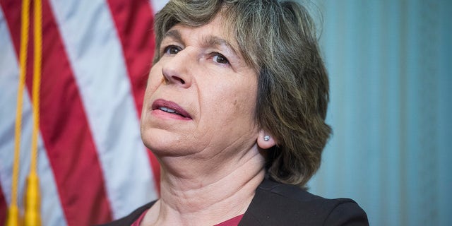 UNITED STATES - MAY 22: Randi Weingarten, president of the American Federation of Teachers, attends a news conference in the Capitol to announce part of the Democrats' "A Better Deal," plan that would increase teachers' pay and make investments in schools on May 22, 2018. (Photo By Tom Williams/CQ Roll Call)