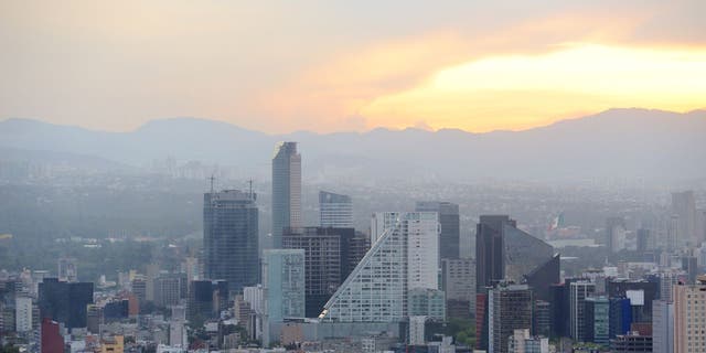 Aerial view of Mexico City on Sept. 8, 2016.