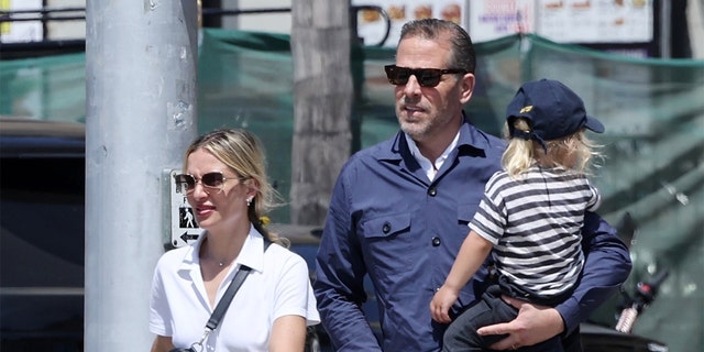 Hunter Biden, wife Melissa Cohen and their son Beau in Malibu, Calif., Thursday, July 21, 2022.