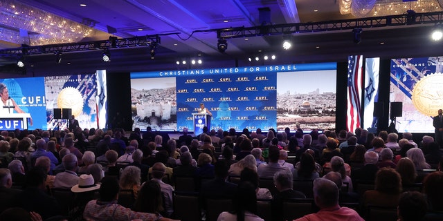 CUFI held a panel titled "Antisemitism Begins With Words" during the full agenda day of its summit, featuring Rabbi Abraham Cooper, Director of the Christian Friends of Yad Vashem Sari Granitza and actor Nathaniel Buzolic.