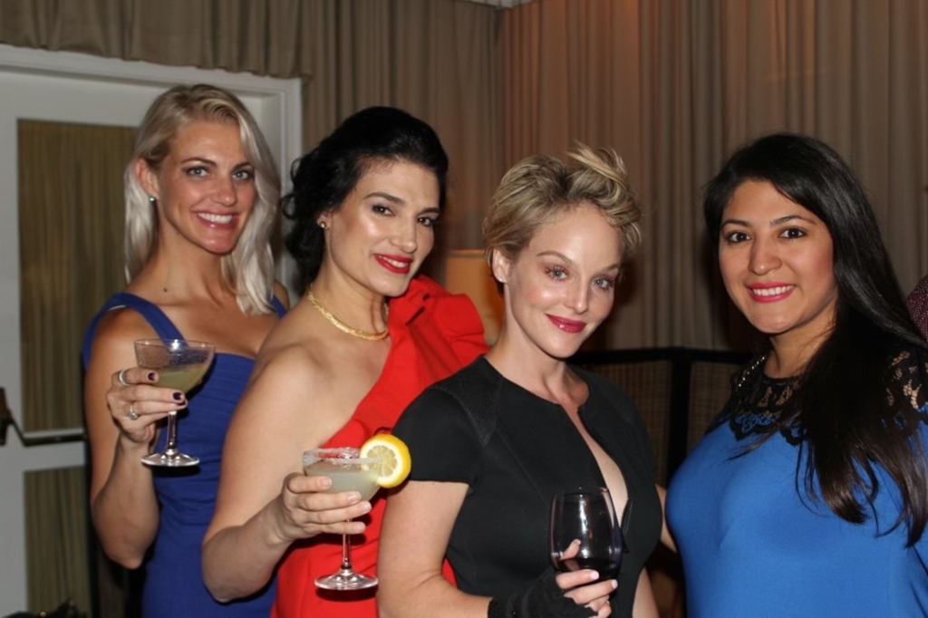 Nidah Barber-Raymond with her girlfriends at the Beverly Hills Hotel.