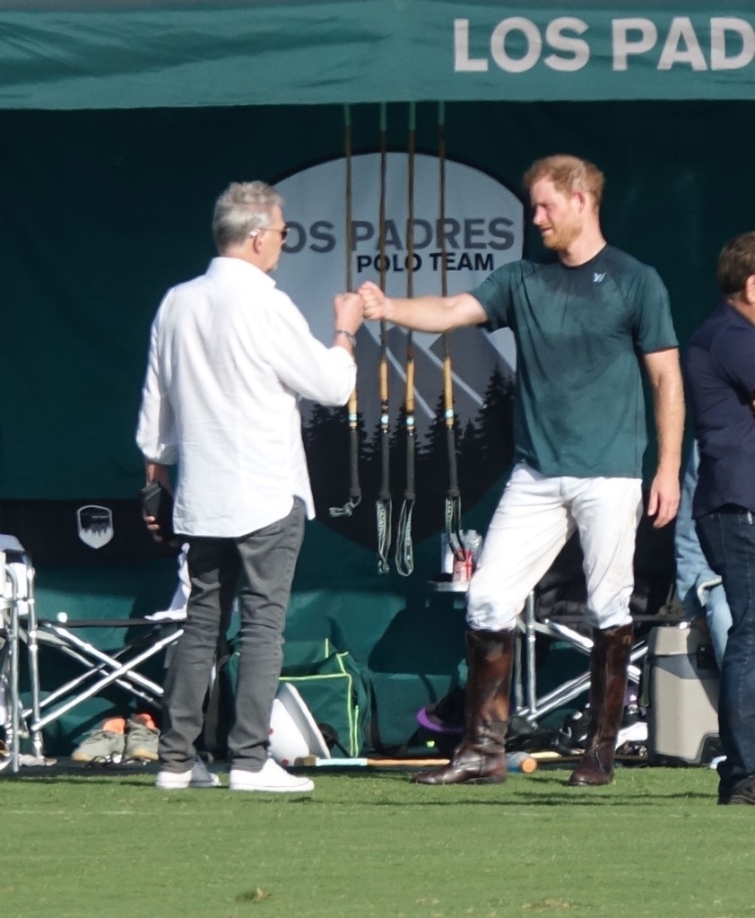 Prince Harry in between matches of Polo in Santa Barbara.