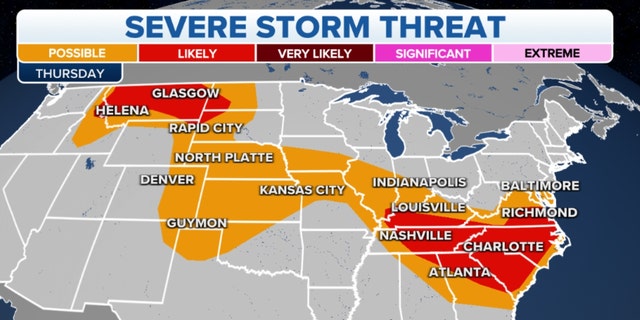 The threat of severe storms across the U.S.