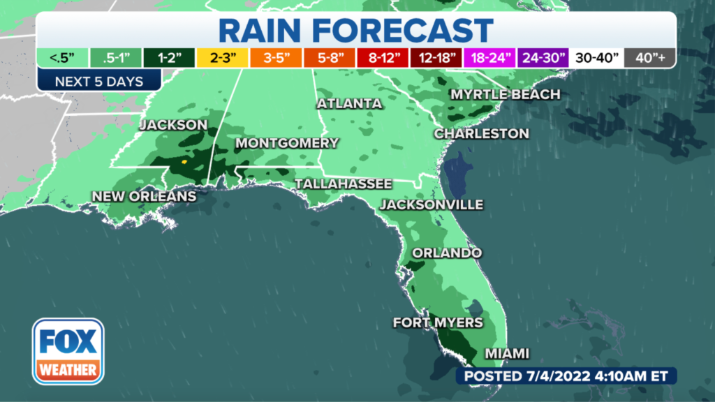 The former Tropical Storm Colin will leave some parts of the southeast with rain.