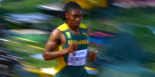 Caster Semenya of Team South Africa competes in the Women's 5000m heats on day six of the World Athletics Championships Oregon22 at Hayward Field on July 20, 2022 in Eugene, Oregon. 