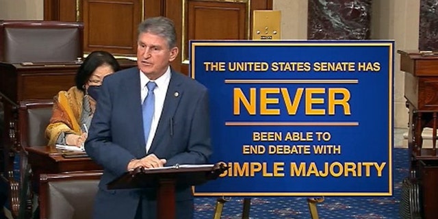 Sen. Joe Manchin, D-W.Va., is one of the few Democrats in the Senate to support the filibuster.