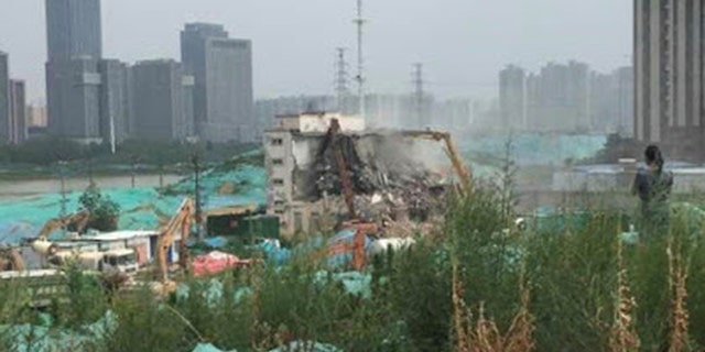 Chinese authorities demolished a church in Sunzhuang in 2020.