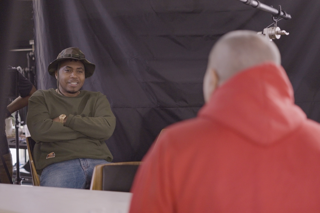 Nas in the "Supreme Team docuseries