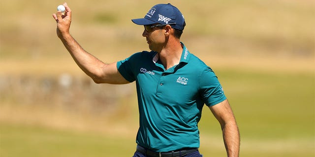 Cameron Tringale of USA reacts on the 18th during Day One of the Genesis Scottish Open at The Renaissance Club on July 07, 2022 in North Berwick, Scotland. 