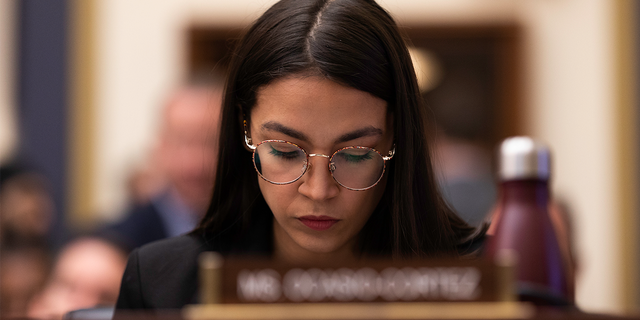 Rep. Alexandria Ocasio-Cortez is seen during the Facebook CEO, Mark Zuckerberg, testified before the House Financial Services Committee on Wednesday morning in Capitol Hill. Washington, D.C. October 23, 2019.