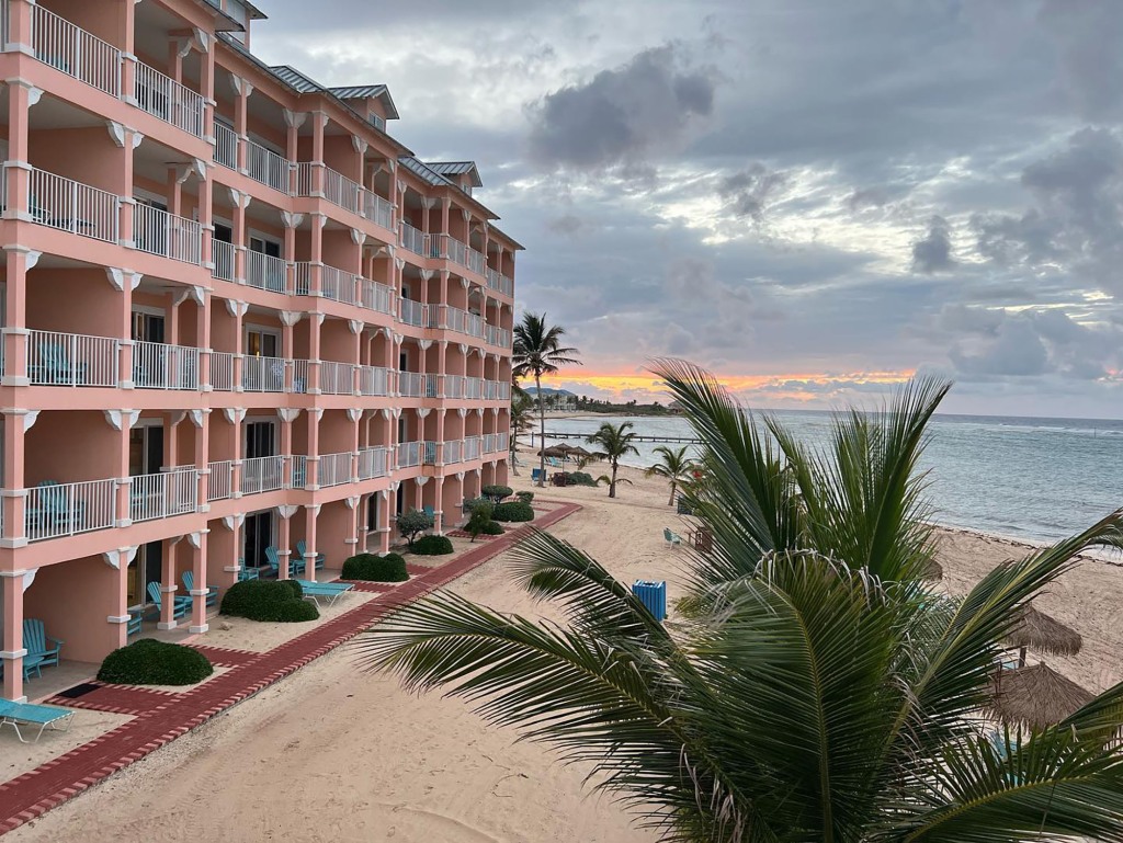 Hammer has been spotted multiple times at the Cayman Islands resort (pictured).