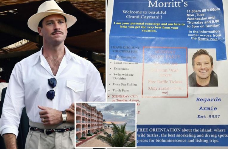 Mystery still surrounds Armie Hammer’s hotel concierge ‘job’