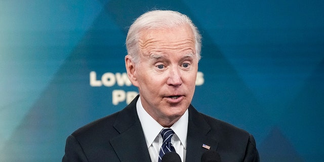 President Joe Biden speaks about gas prices in the South Court Auditorium at the White House campus on June 22, 2022, in Washington, D.C.