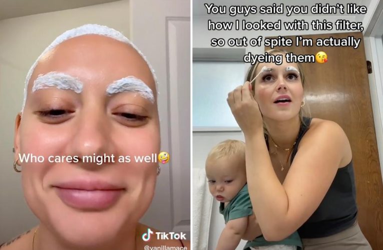 People bleaching brows — thanks to TikTok’s bleach eyebrow filter
