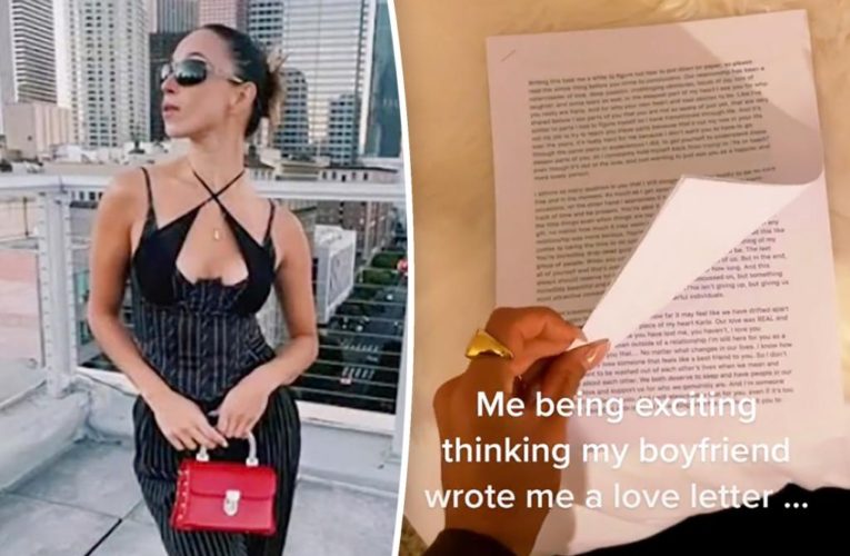 I thought it was a love letter — but my man dumped me with a 7 page rant