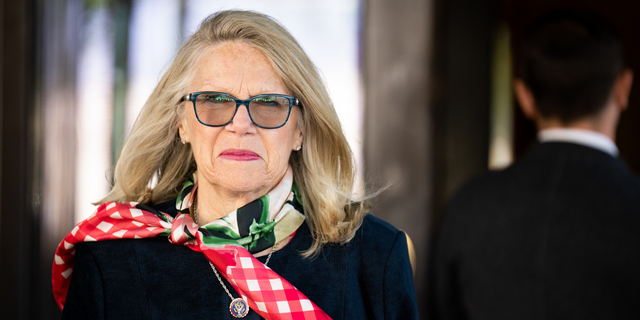 UNITED STATES - APRIL 27: Rep. Carol Miller, R-W.Va., leaves the House Republican Conference caucus meeting at the Capitol Hill Club in Washington on Wednesday, April 27, 2022. (Bill Clark/CQ-Roll Call, Inc via Getty Images)