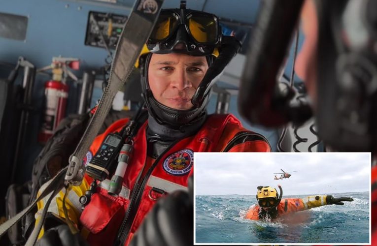 This Coast Guard rescue swimmer saved 9 people in disabled boat from freezing to death