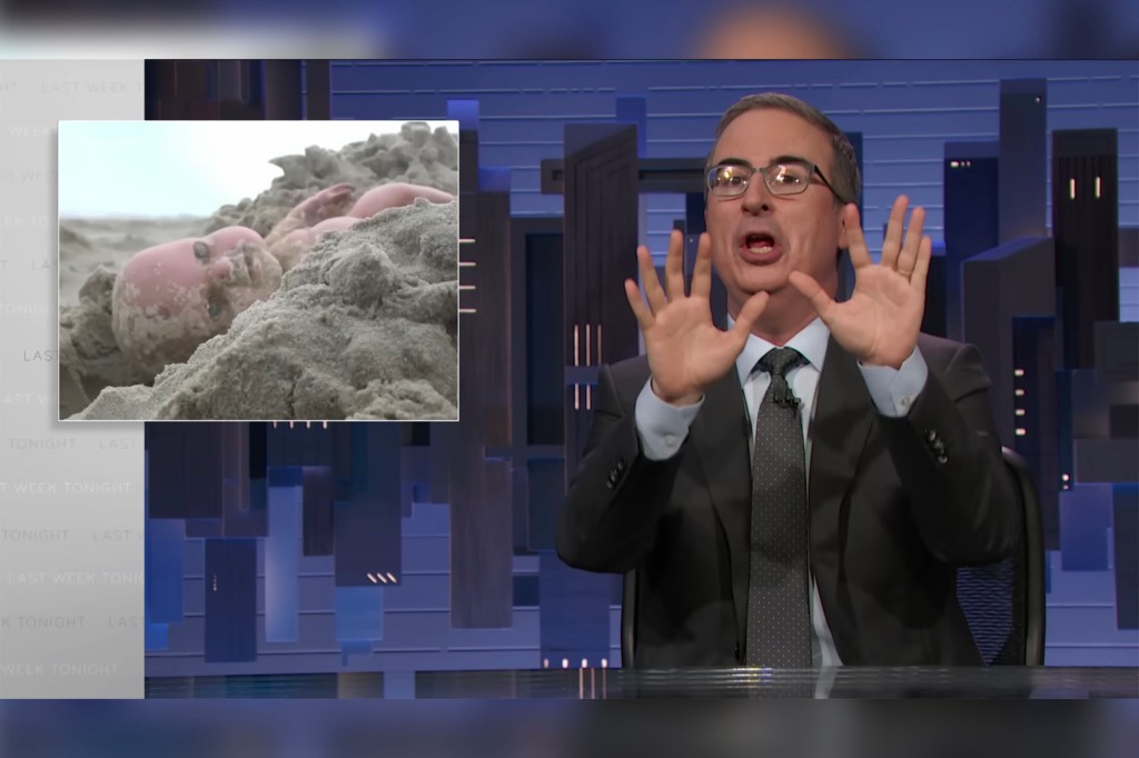 But, really: Can you blame John Oliver for freaking out over the beach dolls?