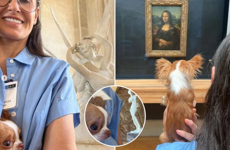 Demi Moore brings dog into the Louvre despite strict animal ban