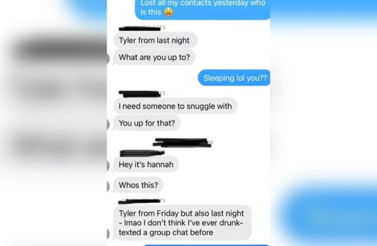 ‘Drunk’ New York man sends hook-up texts in a group chat