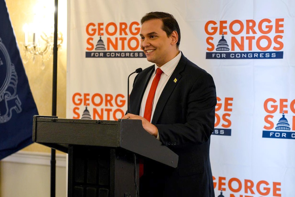 Financier George Santos is the GOP nominee for the 3rd Congressional District.