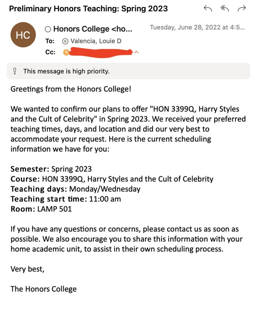 harry styles course