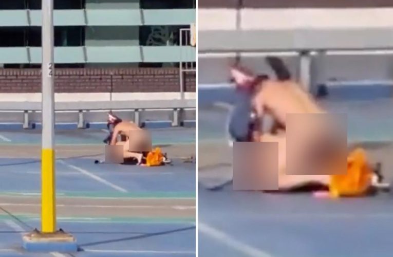 Naked couple filmed having rooftop sex during record heatwave