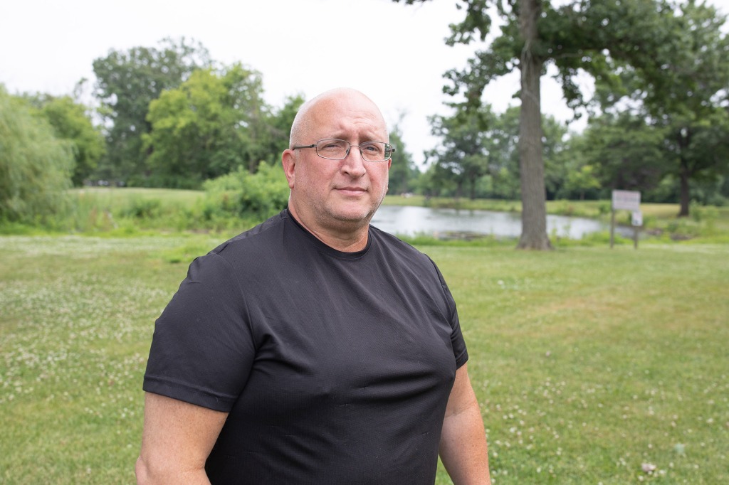 Robert Crimo Jr in a park near his home in Highland Park, IL. 