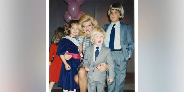 Ivana Trump with her children: Ivanka, Donald Jr. and Eric