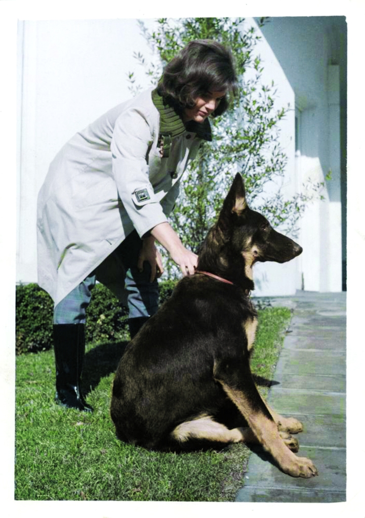 Jacqueline Kennedy and her beloved German shepherd Clipper