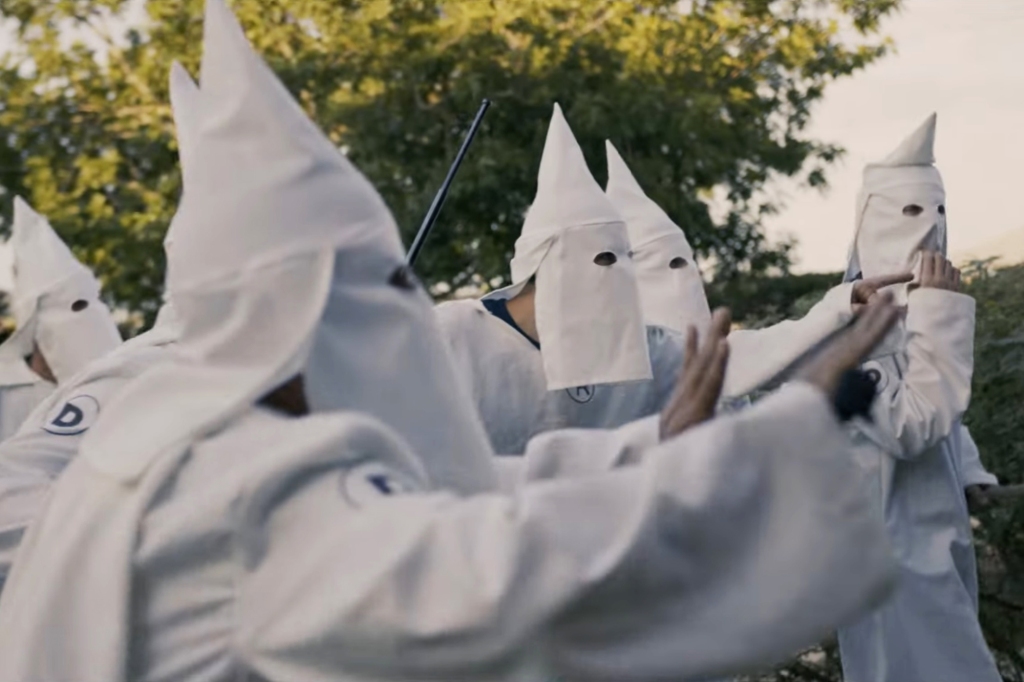 Jerone Davison's ad featured KKK and AR-15s