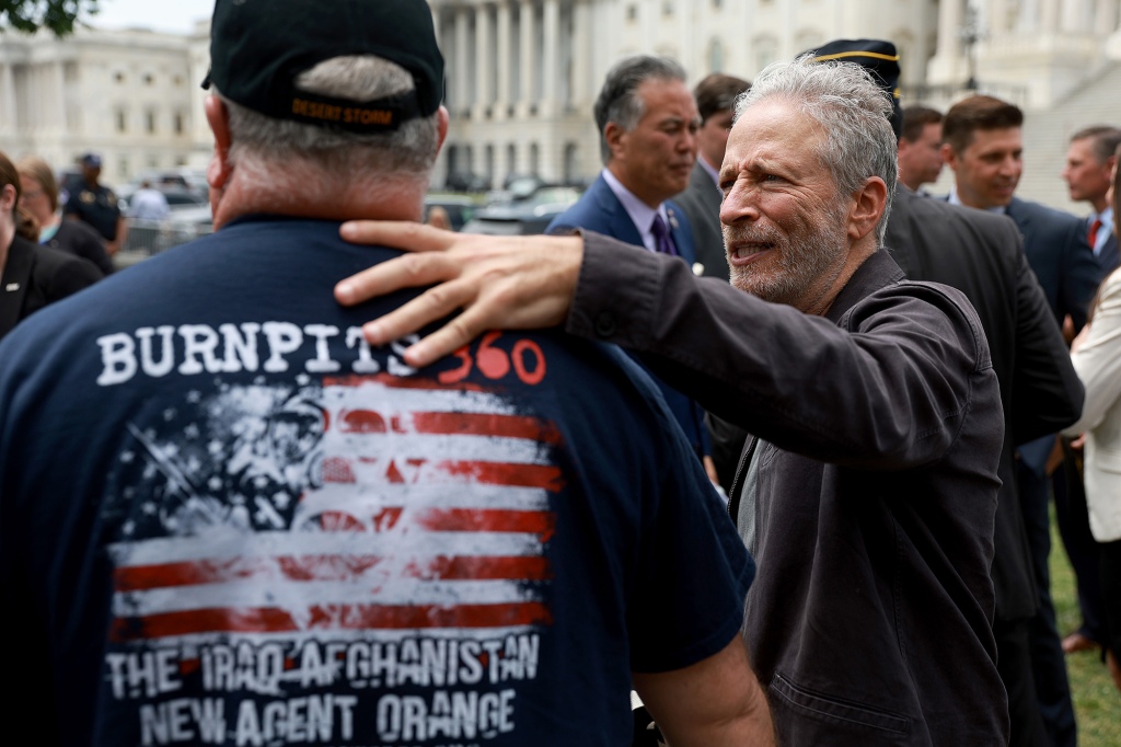 Stewart, a veterans' rights advocate, appears in June at a press conference in Washington, D.C..