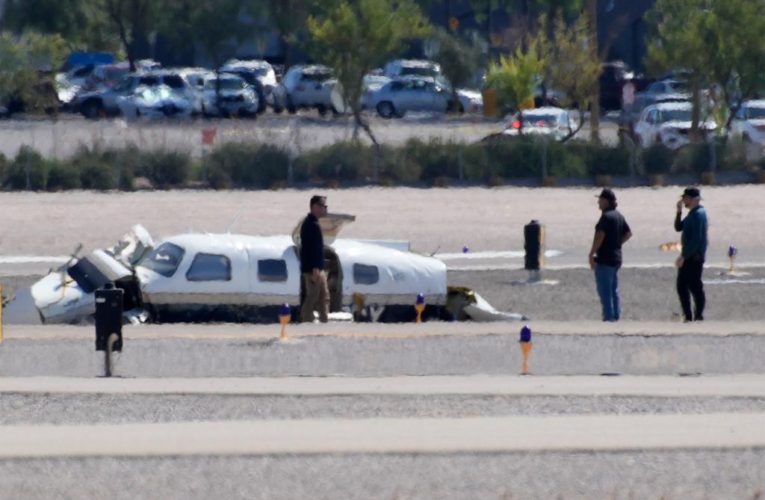 Four people killed when two small planes collide in Las Vegas