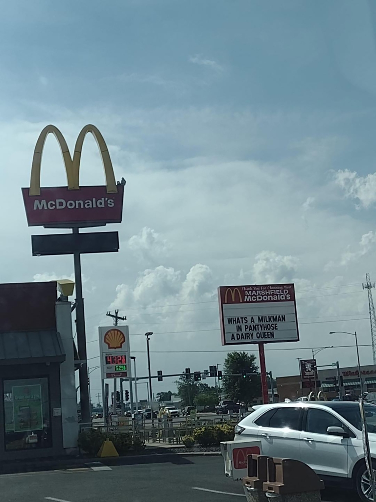 A McDonald's sign