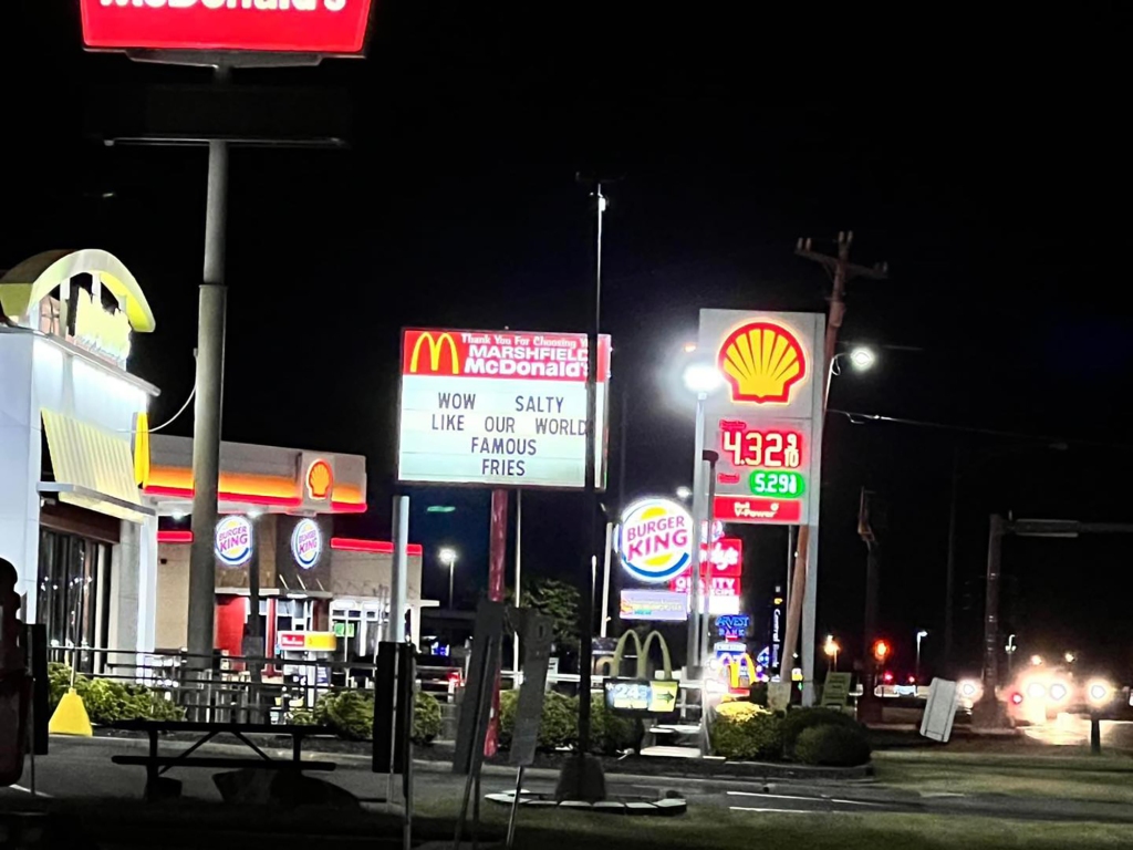 A McDonald's sign