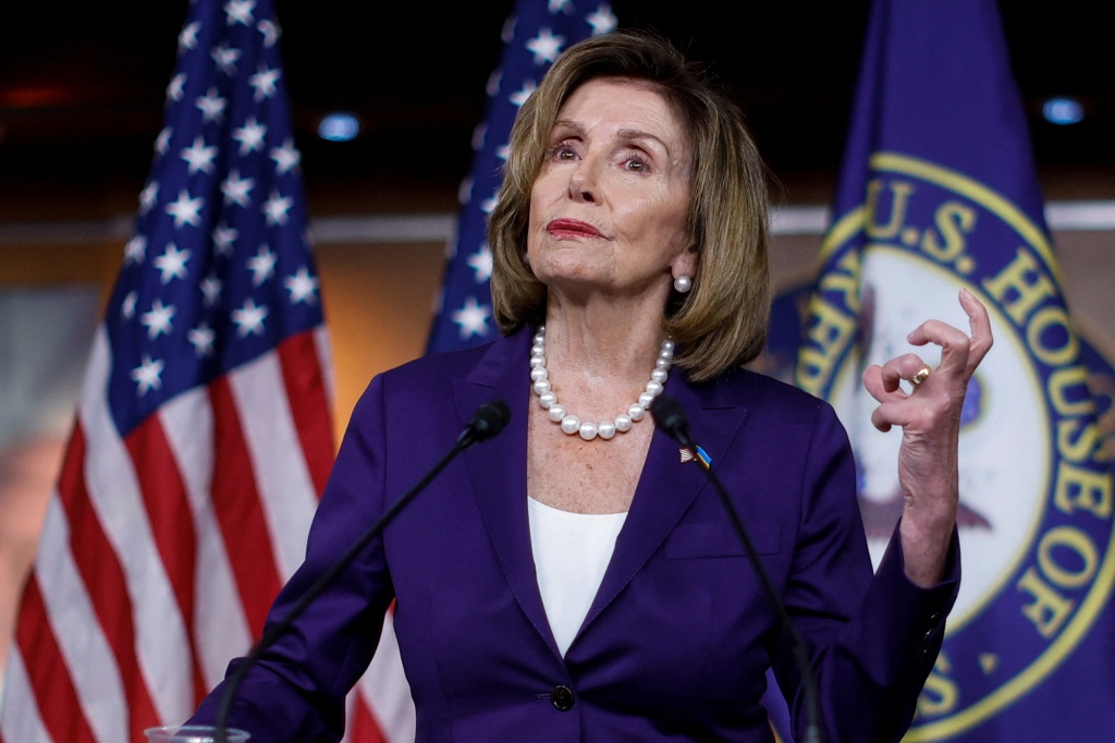 U.S. House Speaker Nancy Pelosi (D-CA) addresses reporters during a news conference at the U.S. Capitol in Washington, U.S., July 29, 2022.