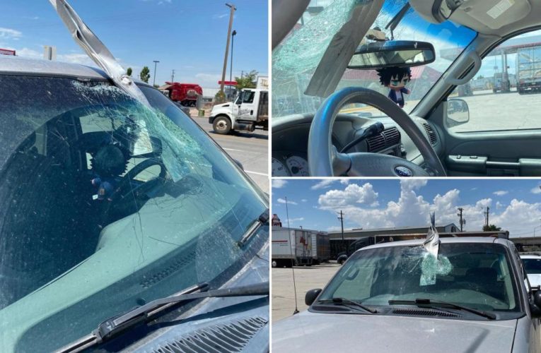 Metal object flies through Utah driver’s windshield, survives