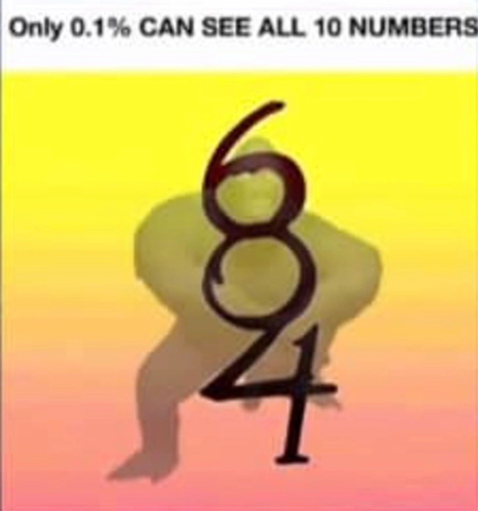 Number optical illusion