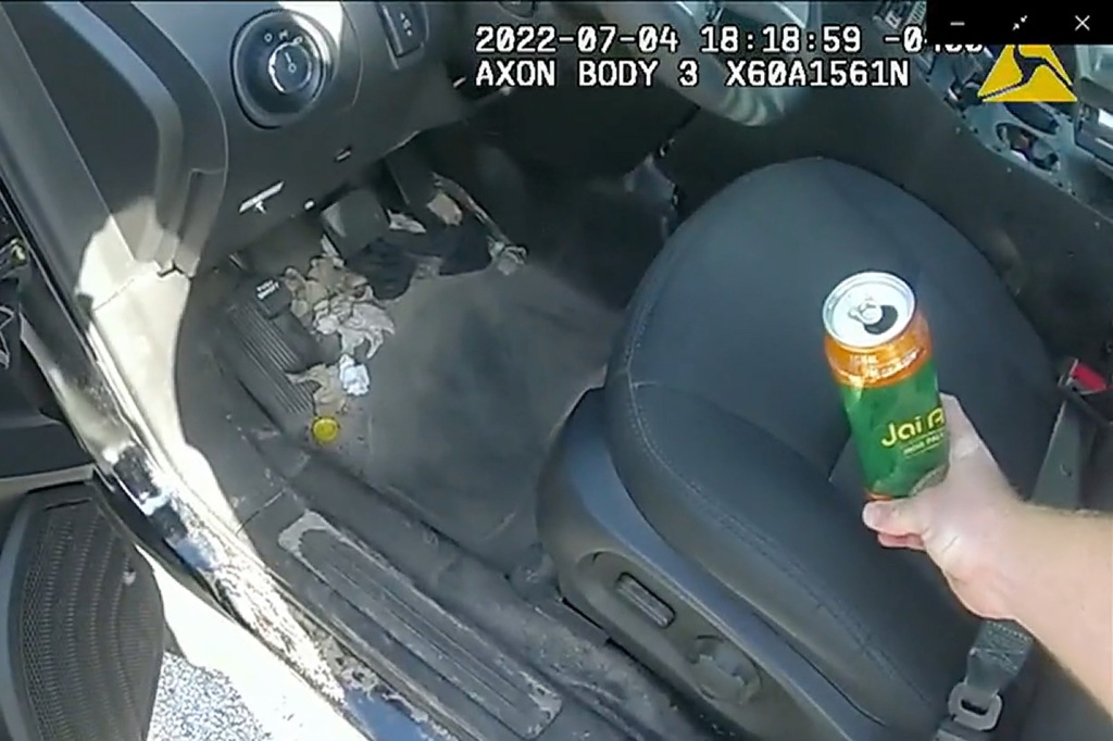 Beer in the Florida officer's car