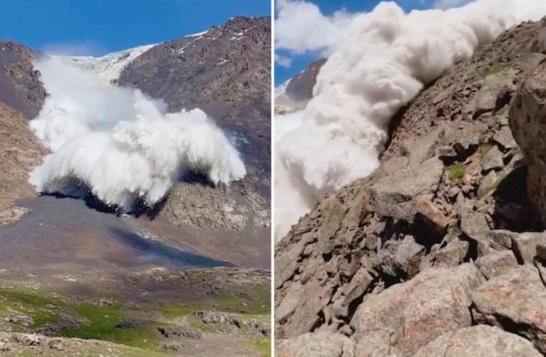 Video captures horrifyingly massive avalanche striking photographer