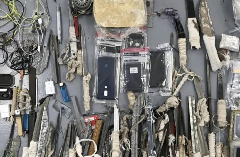 Authorities seize 1K contraband items, including weapons and meth