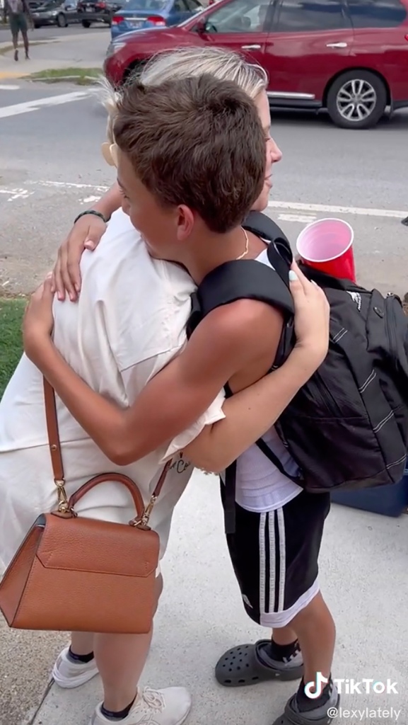 Niko hugging Lexy