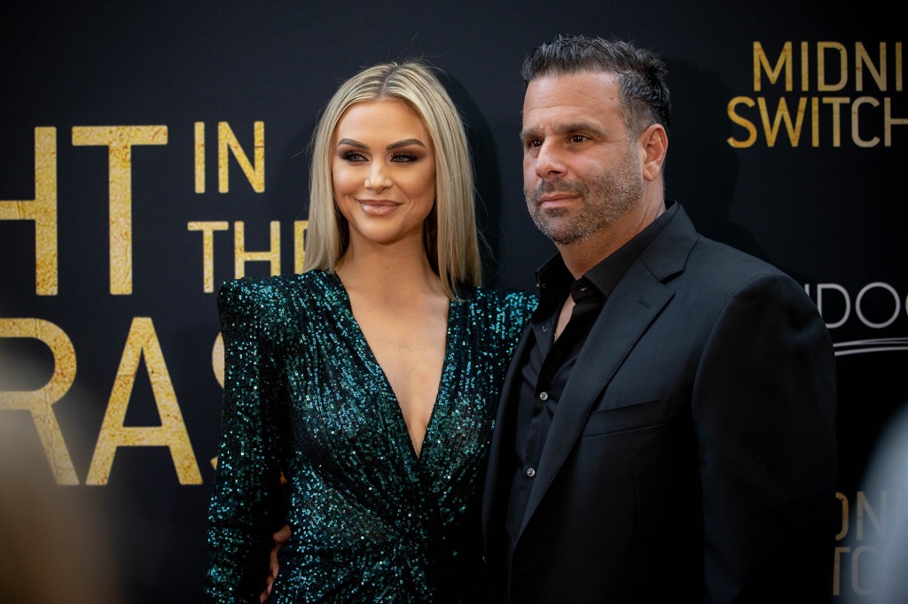 Randall Emmett and Lala Kent attend the screening of "Midnight in the Switchgrass" in July 2021. 