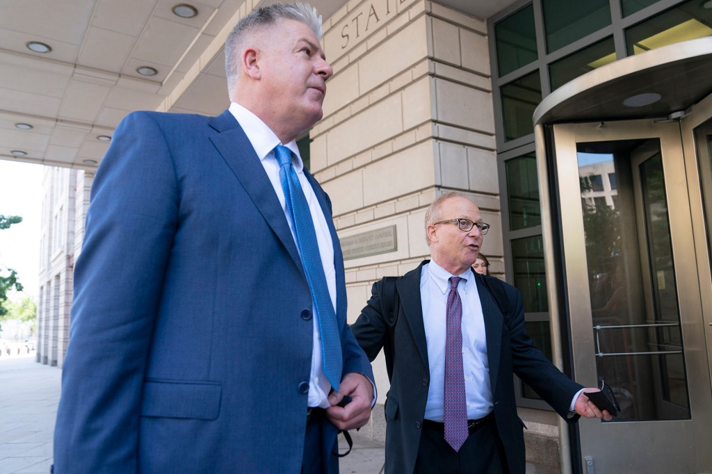 Steve Bannon's attorneys M. Evan Corcoran, left and David Schoen.