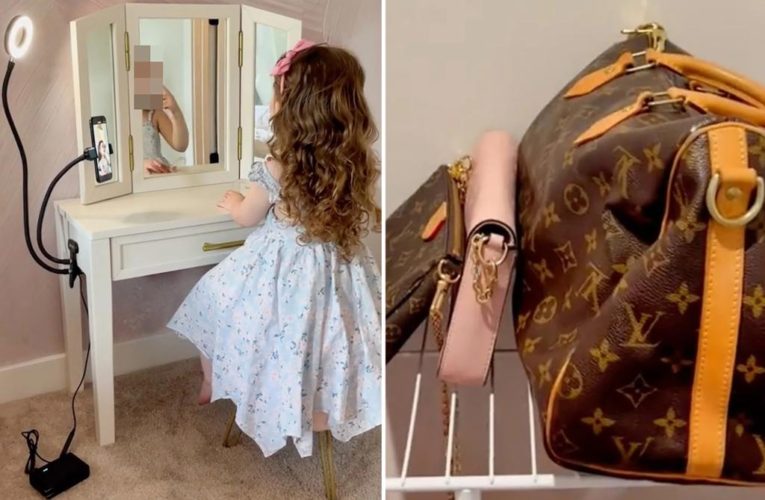 I gave my 3-year-old Louis Vuitton bags — haters say she’s a spoiled brat