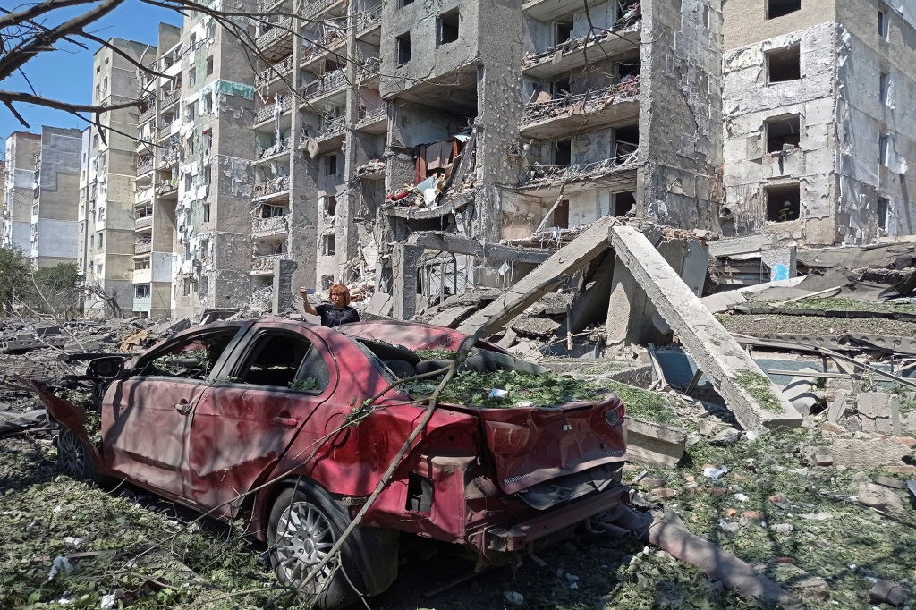 A general view of a residential building damaged by a Russian missile strike, as Russia's attack on Ukraine continues, in the village of Serhiivka, Odesa region, Ukraine July 1, 2022. REUTERS/Iryna Nazarchuk