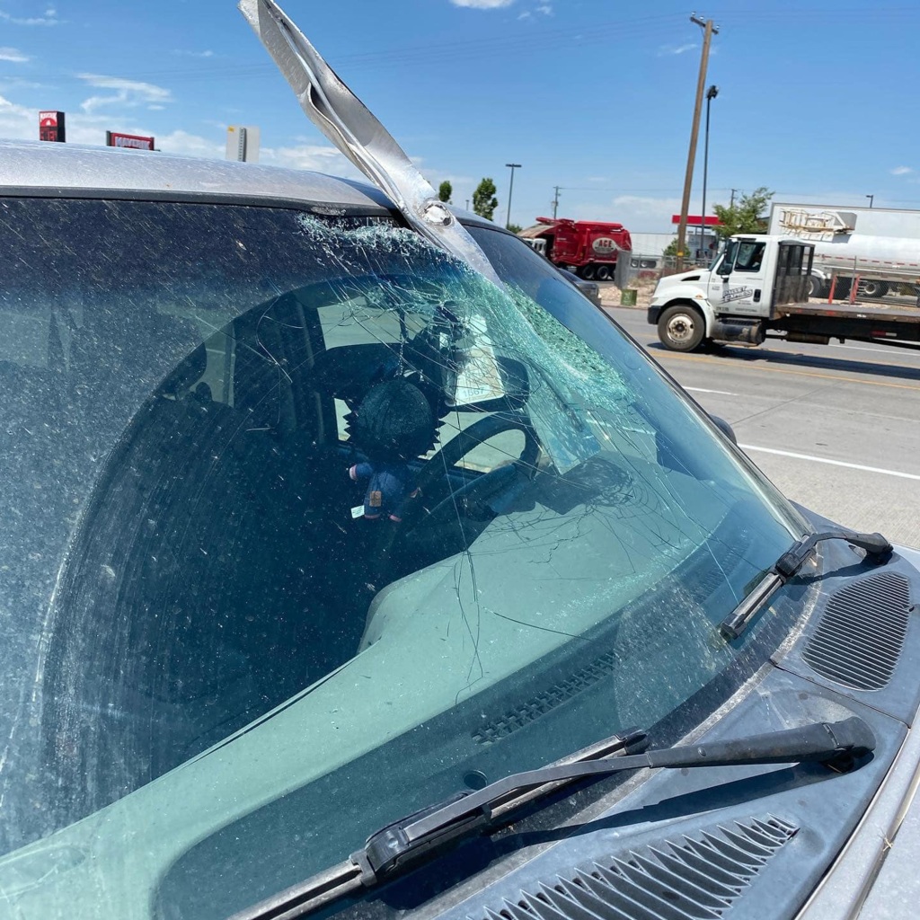 Metal in car windshield